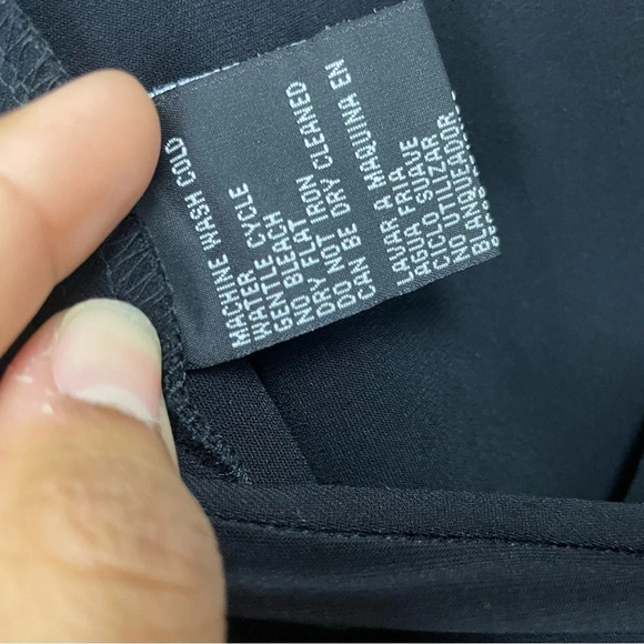 Black Button Wrap Dress Size S/M - Picture 3 of 7